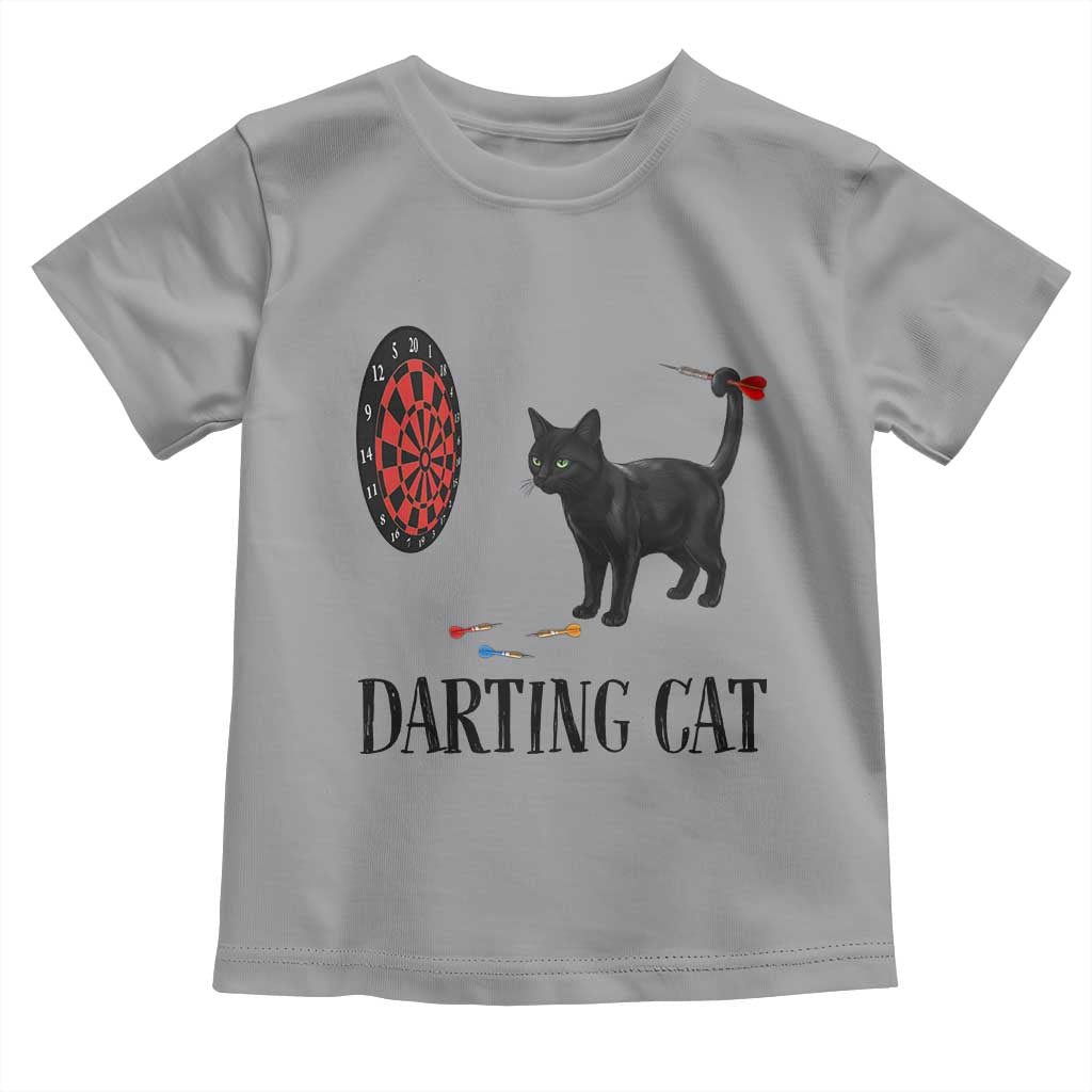 Funny Black Cat Darts Player Toddler T Shirt Darting Cat Dartist Gift TS12 Sport Gray Print Your Wear