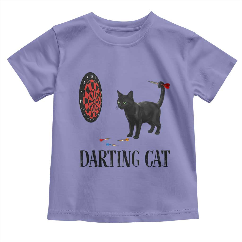Funny Black Cat Darts Player Toddler T Shirt Darting Cat Dartist Gift TS12 Violet Print Your Wear
