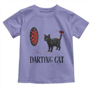 Funny Black Cat Darts Player Toddler T Shirt Darting Cat Dartist Gift TS12 Violet Print Your Wear