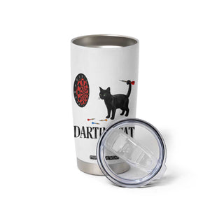 Funny Black Cat Darts Player Tumbler Cup Darting Cat Dartist Gift TS12 Print Your Wear