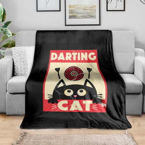 Black Cat Dart Thrower Throw Blanket Cat Lover Dartist Gift TS12 Print Your Wear