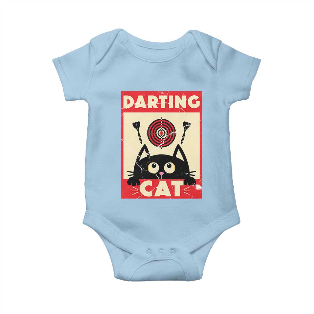 Black Cat Dart Thrower Baby Onesie Cat Lover Dartist Gift TS12 Light Blue Print Your Wear