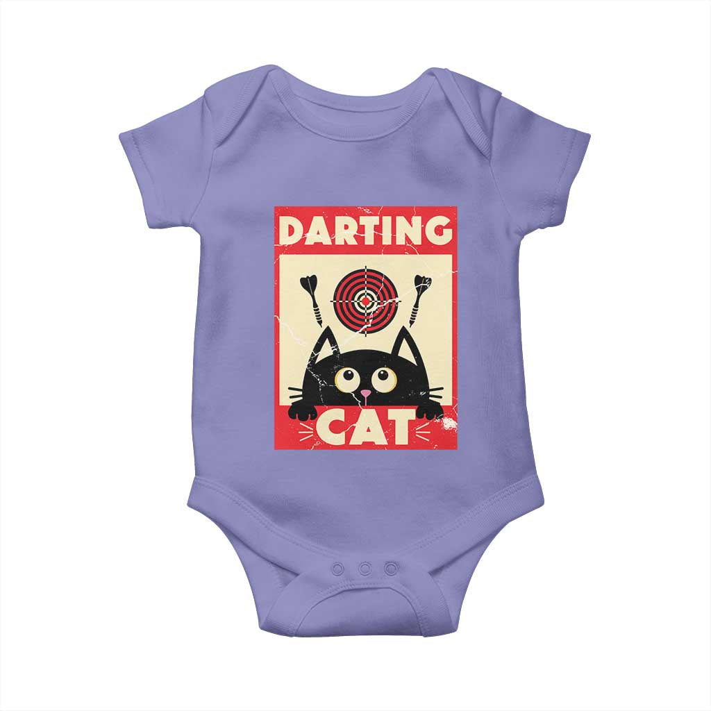 Black Cat Dart Thrower Baby Onesie Cat Lover Dartist Gift TS12 Violet Print Your Wear