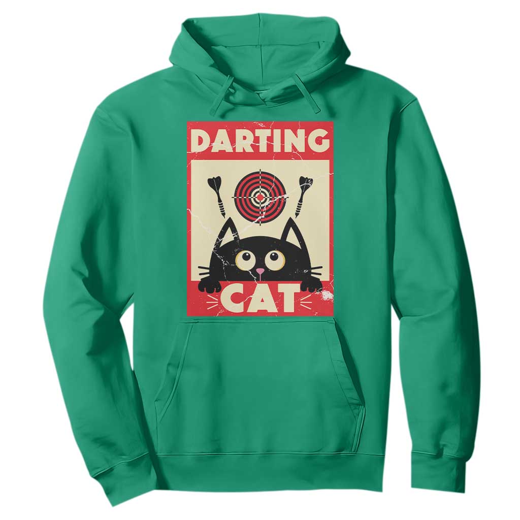 Black Cat Dart Thrower Hoodie Cat Lover Dartist Gift TS12 Irish Green Print Your Wear