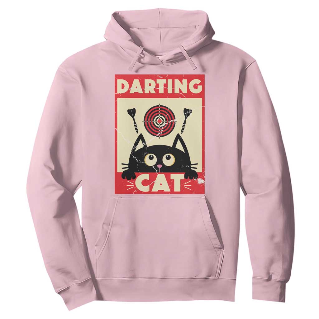Black Cat Dart Thrower Hoodie Cat Lover Dartist Gift TS12 Light Pink Print Your Wear