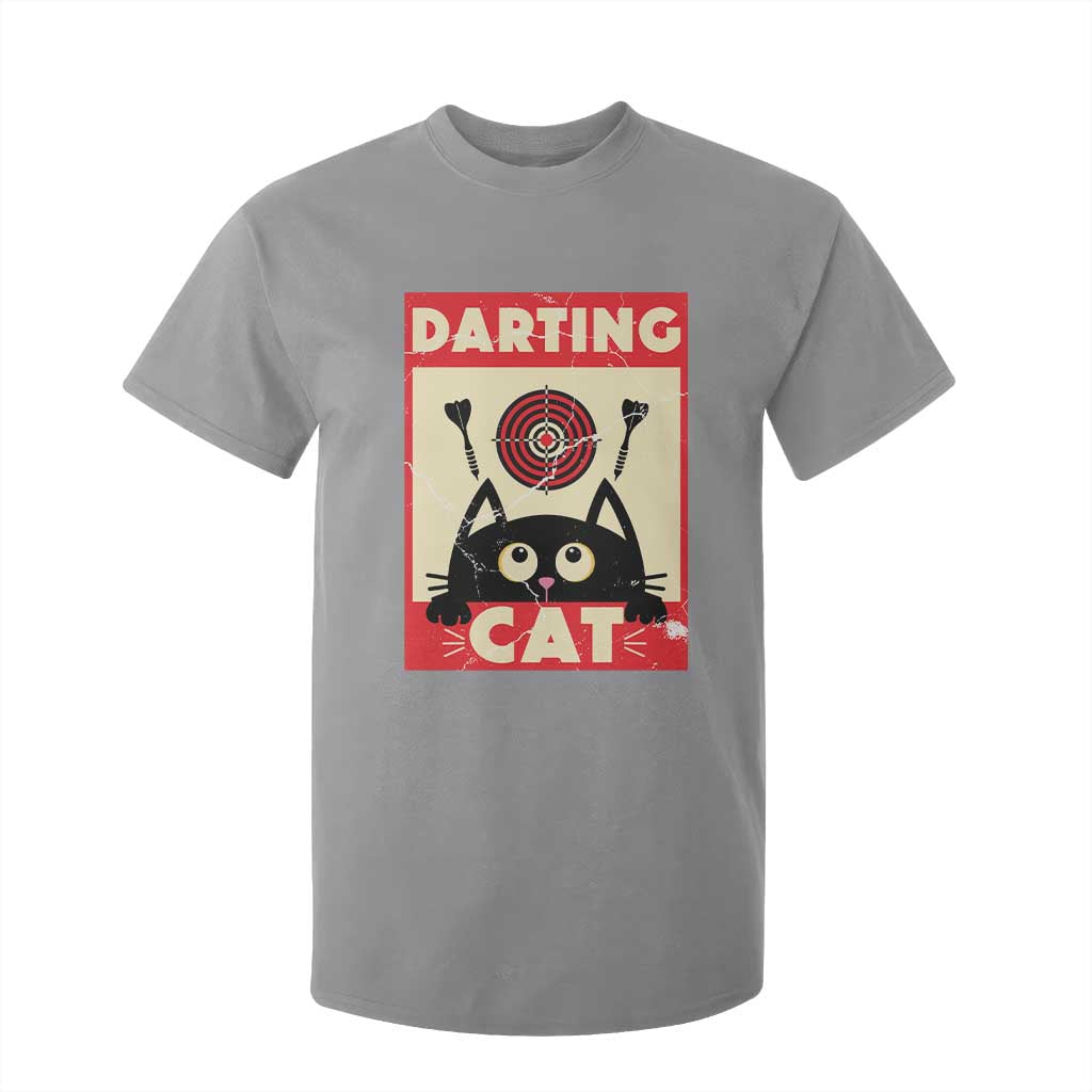 Black Cat Dart Thrower T Shirt For Kid Cat Lover Dartist Gift TS12 Sport Gray Print Your Wear
