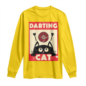 Black Cat Dart Thrower Long Sleeve Shirt Cat Lover Dartist Gift TS12 Daisy Print Your Wear