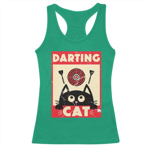 Black Cat Dart Thrower Racerback Tank Top Cat Lover Dartist Gift TS12 Irish Green Print Your Wear
