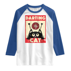 Black Cat Dart Thrower Raglan Shirt Cat Lover Dartist Gift TS12 White Royal Print Your Wear