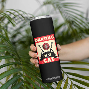 Black Cat Dart Thrower Skinny Tumbler Cat Lover Dartist Gift TS12 Print Your Wear
