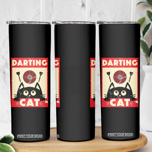Black Cat Dart Thrower Skinny Tumbler Cat Lover Dartist Gift TS12 Print Your Wear
