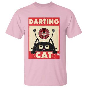 Black Cat Dart Thrower T Shirt Cat Lover Dartist Gift TS12 Light Pink Print Your Wear