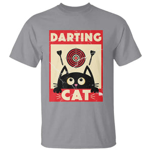 Black Cat Dart Thrower T Shirt Cat Lover Dartist Gift TS12 Sport Gray Print Your Wear