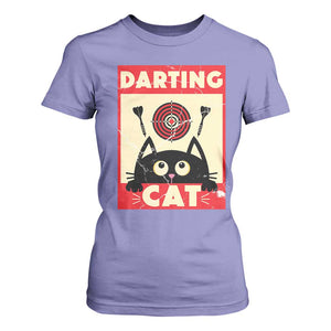 Black Cat Dart Thrower T Shirt For Women Cat Lover Dartist Gift TS12 Violet Print Your Wear