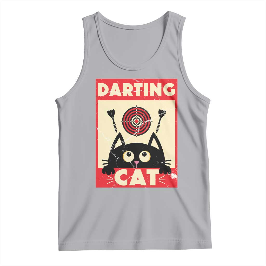 Black Cat Dart Thrower Tank Top Cat Lover Dartist Gift TS12 Athletic Heather Print Your Wear