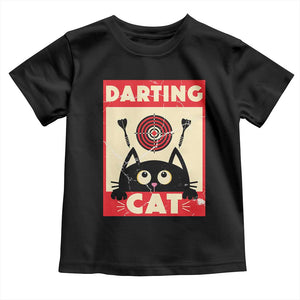 Black Cat Dart Thrower Toddler T Shirt Cat Lover Dartist Gift TS12 Black Print Your Wear