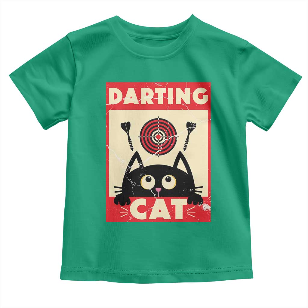 Black Cat Dart Thrower Toddler T Shirt Cat Lover Dartist Gift TS12 Irish Green Print Your Wear