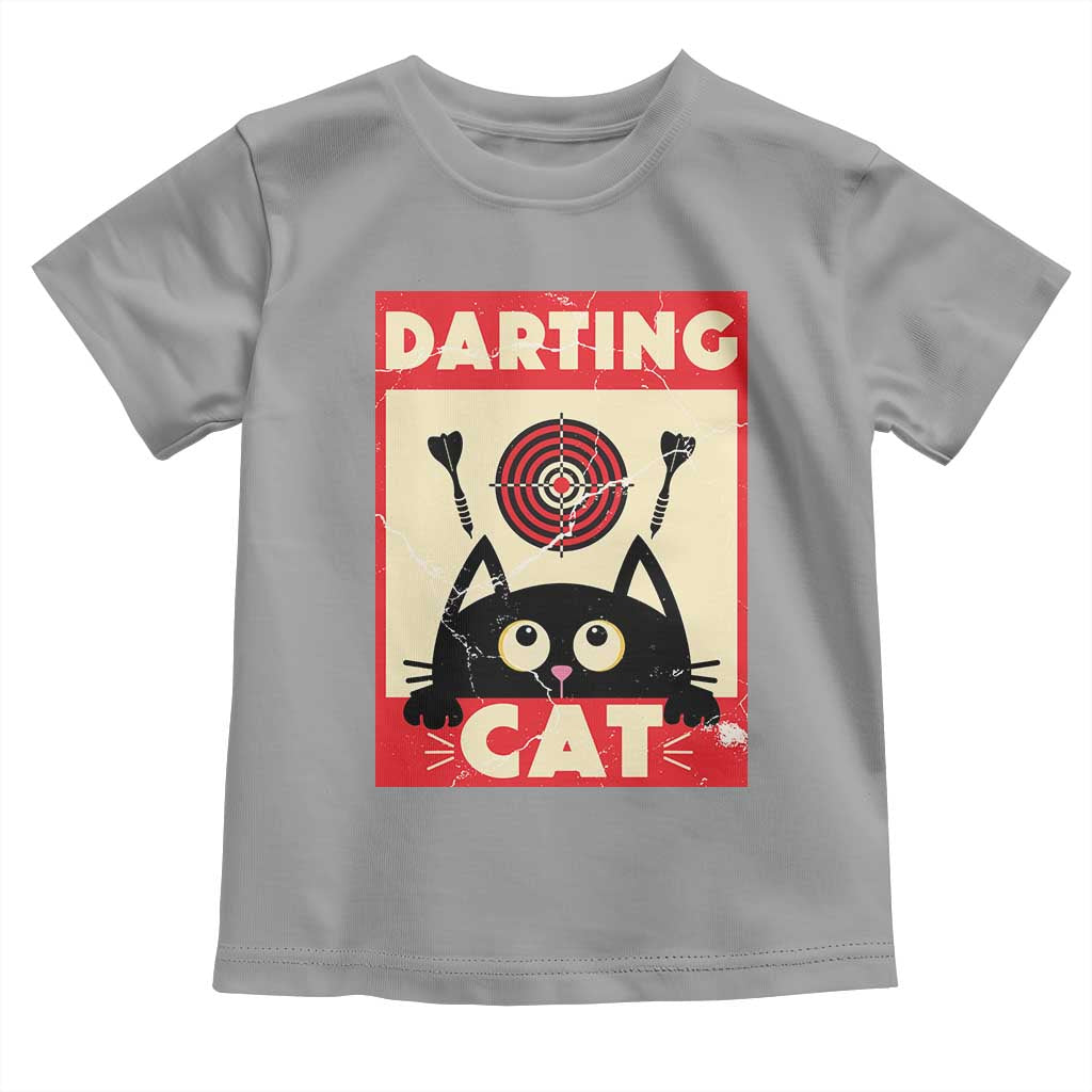 Black Cat Dart Thrower Toddler T Shirt Cat Lover Dartist Gift TS12 Sport Gray Print Your Wear