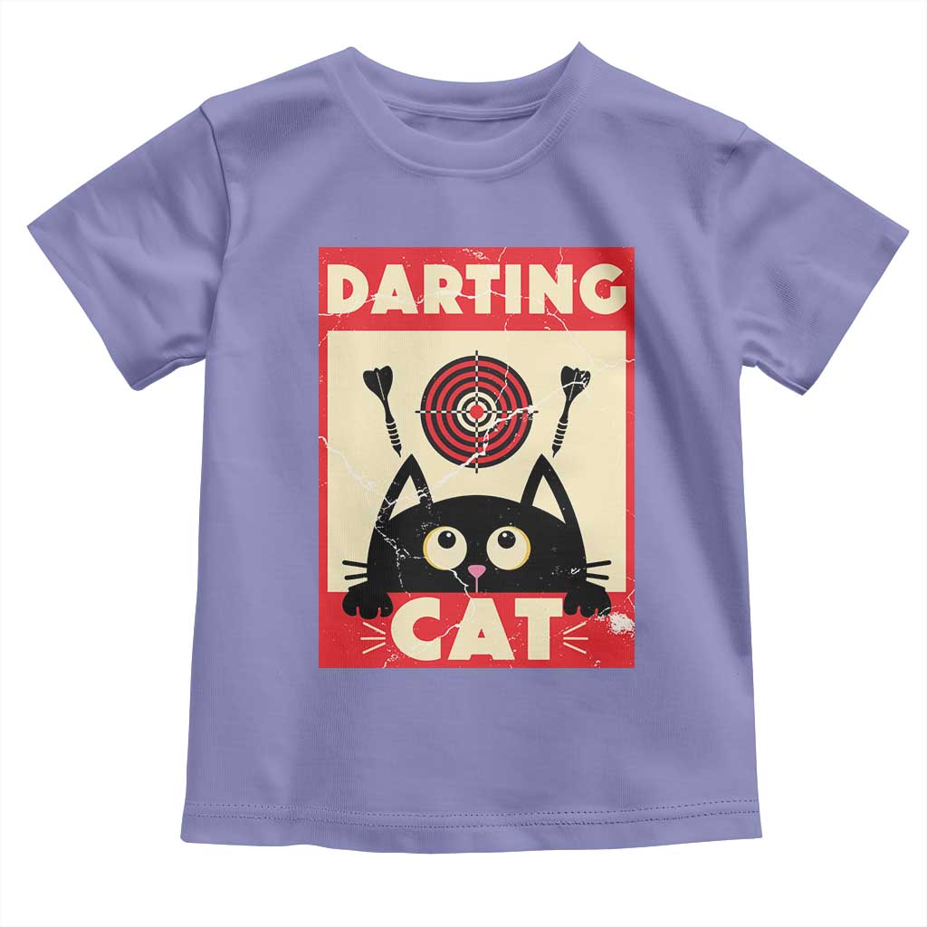 Black Cat Dart Thrower Toddler T Shirt Cat Lover Dartist Gift TS12 Violet Print Your Wear