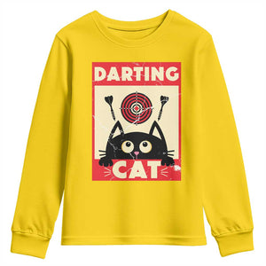Black Cat Dart Thrower Youth Sweatshirt Cat Lover Dartist Gift TS12 Daisy Print Your Wear