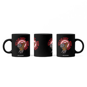 Funny Cat Darts Lover Coffee Mug Lets Play Darts Right Meow TS12 Print Your Wear