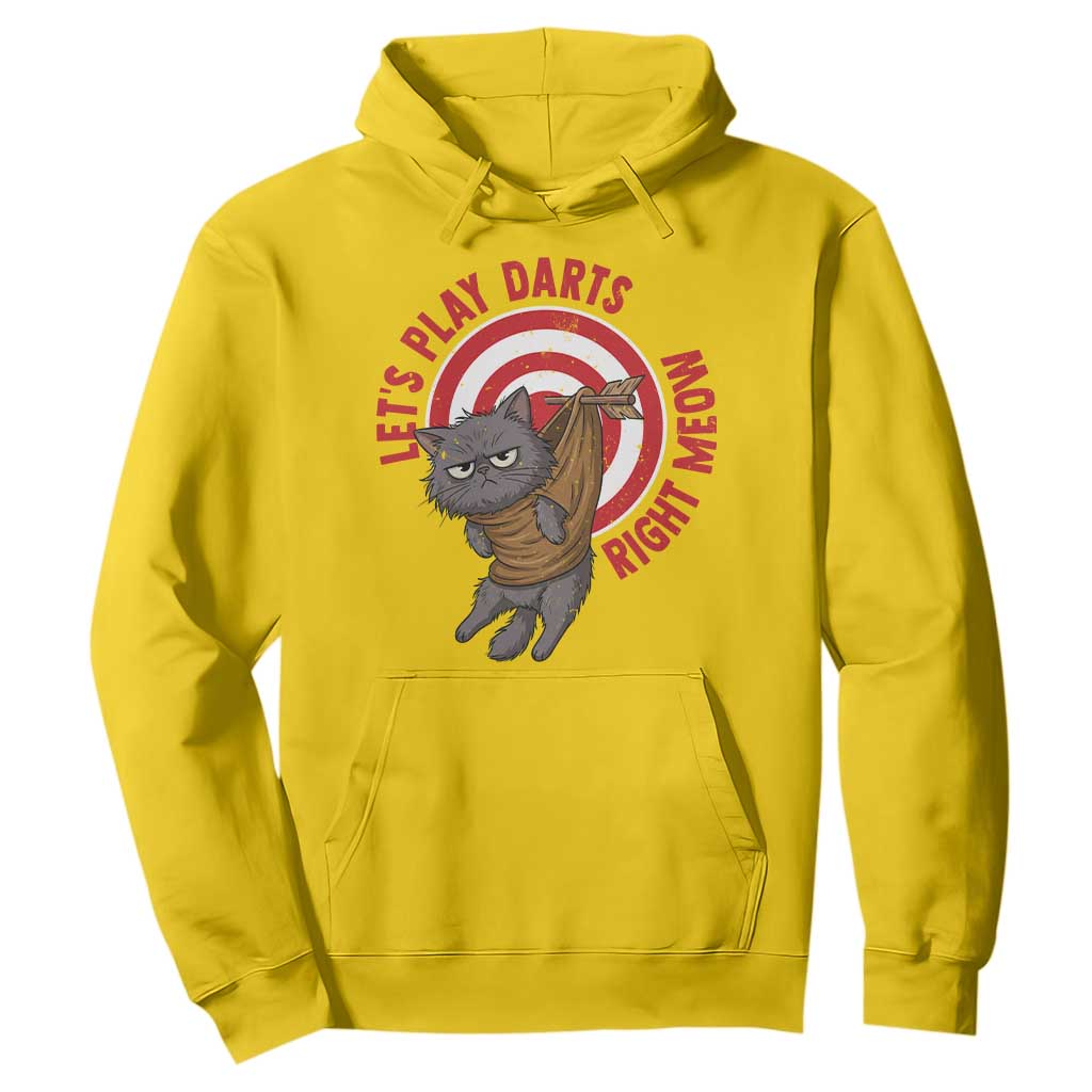 Funny Cat Darts Lover Hoodie Lets Play Darts Right Meow TS12 Daisy Print Your Wear