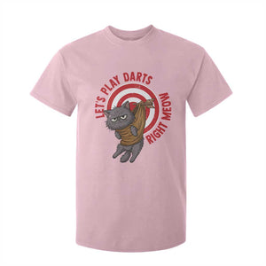 Funny Cat Darts Lover T Shirt For Kid Lets Play Darts Right Meow TS12 Light Pink Print Your Wear