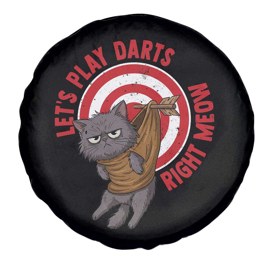 Funny Cat Darts Lover Spare Tire Cover Lets Play Darts Right Meow TS12 Print Your Wear