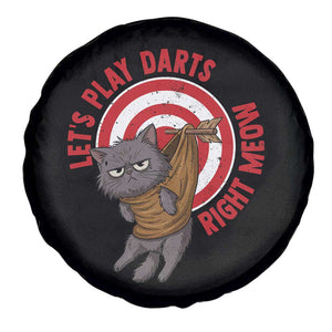 Funny Cat Darts Lover Spare Tire Cover Lets Play Darts Right Meow TS12 Print Your Wear