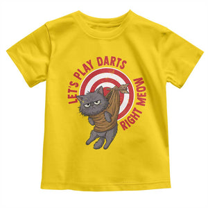 Funny Cat Darts Lover Toddler T Shirt Lets Play Darts Right Meow TS12 Daisy Print Your Wear