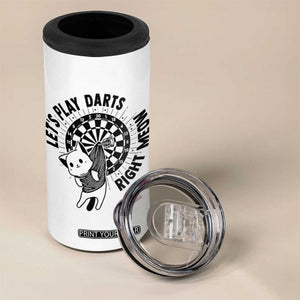 Lets Play Darts Right Meow 4 in 1 Can Cooler Tumbler Cute Cat Dart Player Pub Game Gift TS12 Print Your Wear