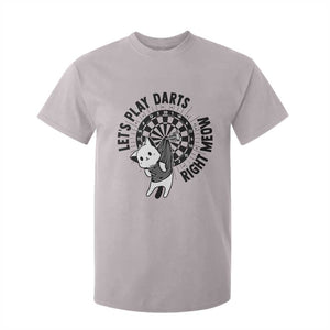 Lets Play Darts Right Meow T Shirt For Kid Cute Cat Dart Player Pub Game Gift TS12 Ice Gray Print Your Wear