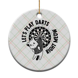 Lets Play Darts Right Meow Ceramic Ornament Cute Cat Dart Player Pub Game Gift TS12 1pc Christmas Plaid Print Your Wear