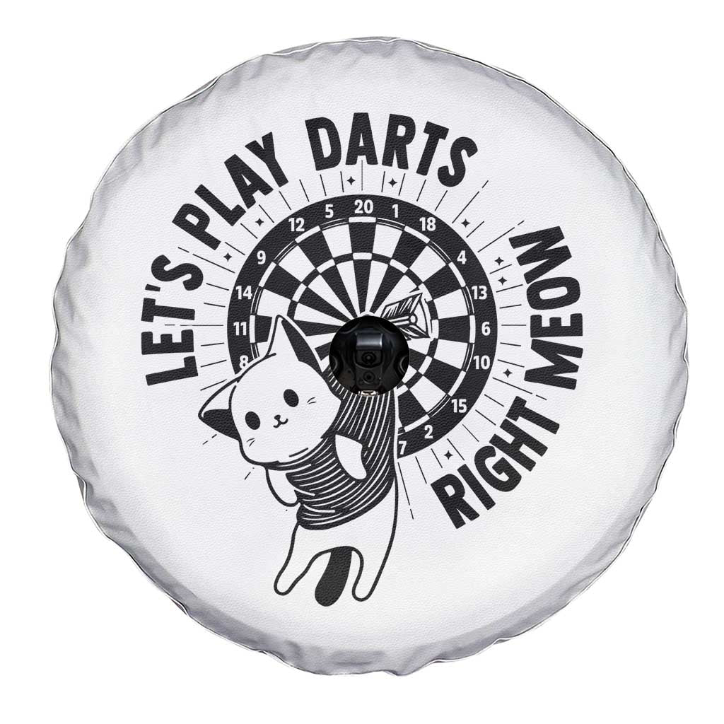 Lets Play Darts Right Meow Spare Tire Cover Cute Cat Dart Player Pub Game Gift TS12 Print Your Wear