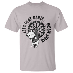 Lets Play Darts Right Meow T Shirt Cute Cat Dart Player Pub Game Gift TS12 Ice Gray Print Your Wear