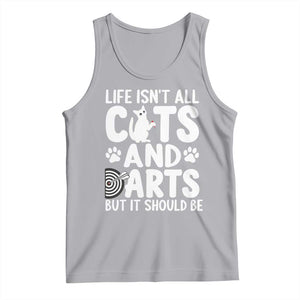 Life Is Not All Cats And Darts But It Should Be Tank Top Funny Dartist Gift TS12 Athletic Heather Print Your Wear
