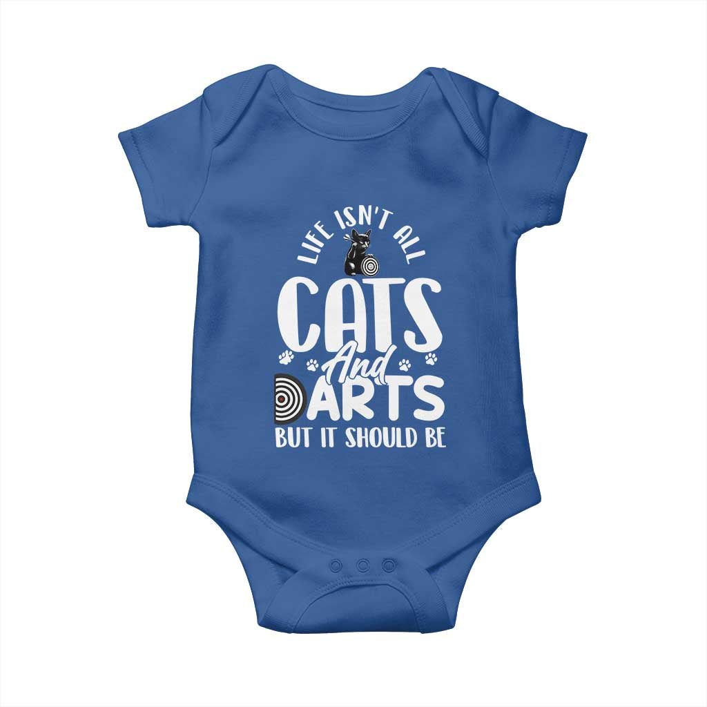 Kitty Lover Dartist Gift Baby Onesie Life Should Be Cats And Darts TS12 Royal Blue Print Your Wear