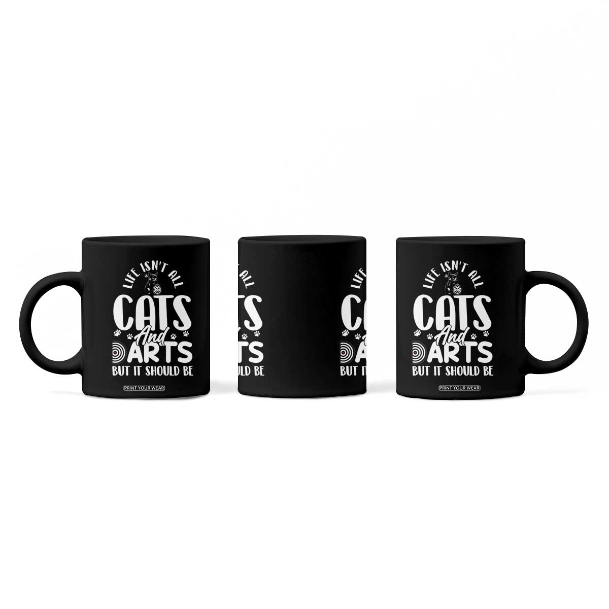 Kitty Lover Dartist Gift Coffee Mug Life Should Be Cats And Darts TS12 Print Your Wear