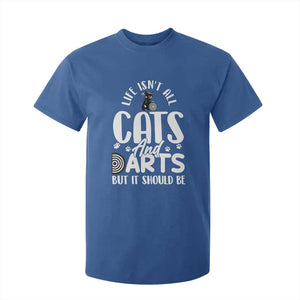 Kitty Lover Dartist Gift T Shirt For Kid Life Should Be Cats And Darts TS12 Royal Blue Print Your Wear