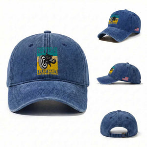 Funny Retro Sunset Cat Darts Washed Cotton Baseball Cap I Pet Cats I Play Darts And I Know Things TS12 Washed Cap Universal Fit Royal Blue Print Your Wear
