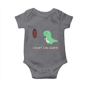 Funny Dinosaur Dartist Player Gift Baby Onesie I Do Not Like Darts TS12 Charcoal Print Your Wear