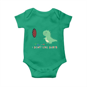 Funny Dinosaur Dartist Player Gift Baby Onesie I Do Not Like Darts TS12 Irish Green Print Your Wear