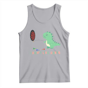 Funny Dinosaur Dartist Player Gift Tank Top I Do Not Like Darts TS12 Athletic Heather Print Your Wear