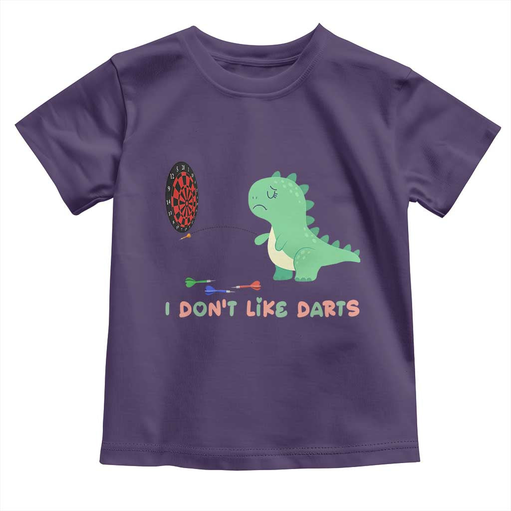 Funny Dinosaur Dartist Player Gift Toddler T Shirt I Do Not Like Darts TS12 Purple Print Your Wear