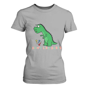 Funny Dinosaur Short Arms Problem T Shirt For Women I Do Not Like Darts TS12 Sport Gray Print Your Wear