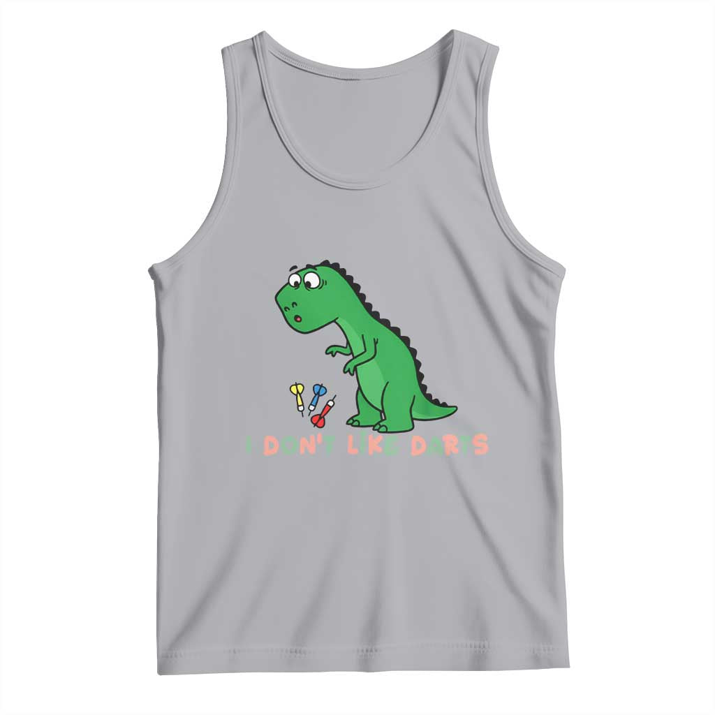 Funny Dinosaur Short Arms Problem Tank Top I Do Not Like Darts TS12 Athletic Heather Print Your Wear