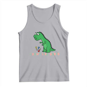 Funny Dinosaur Short Arms Problem Tank Top I Do Not Like Darts TS12 Athletic Heather Print Your Wear