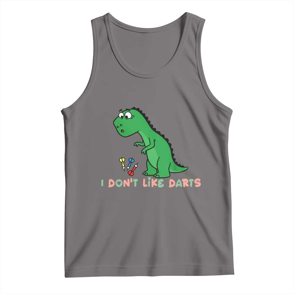 Funny Dinosaur Short Arms Problem Tank Top I Do Not Like Darts TS12 Deep Heather Print Your Wear