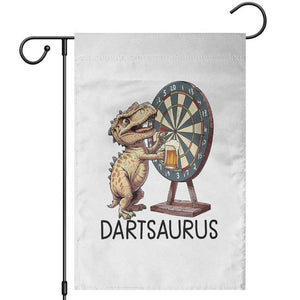 Dartsaurus Garden Flag Funny Dinosaur Dart Player Gift TS12 White Print Your Wear