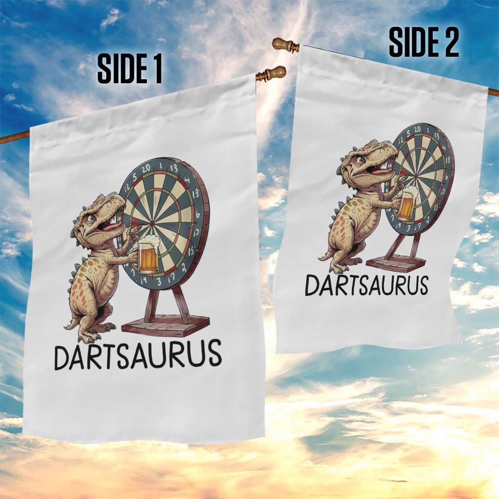 Dartsaurus Garden Flag Funny Dinosaur Dart Player Gift TS12 Print Your Wear